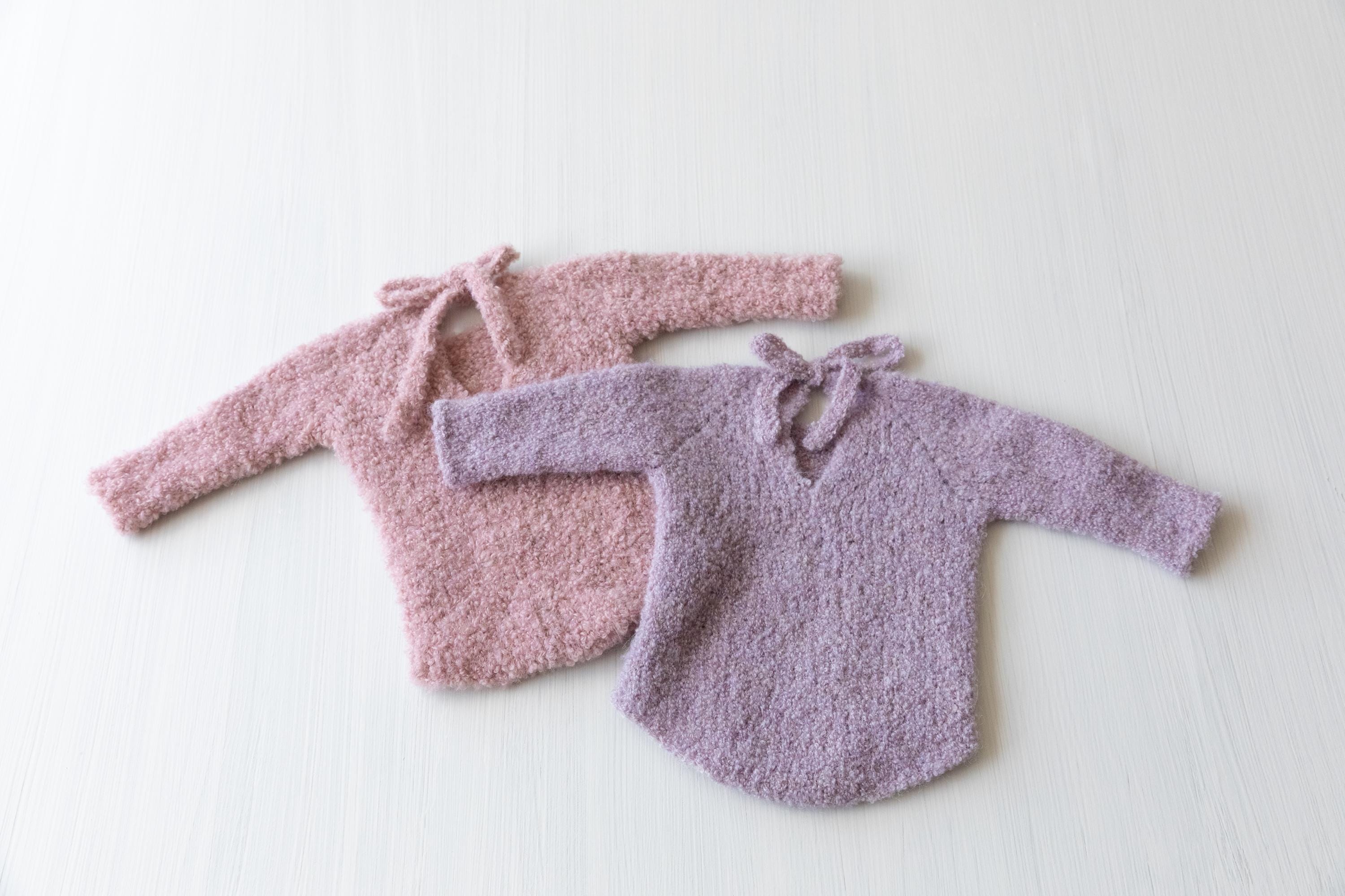 Boucle Newborn Crochet Romper and Girl Headband, Newborn Knit Outfit Girl, Newborn Girl Coming Home Outfit Crochet, Newborn Photography prop