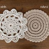 Handmade round macrame layer — soft cotton, boho-chic newborn photography prop for baskets, blankets, or layered backdrops.