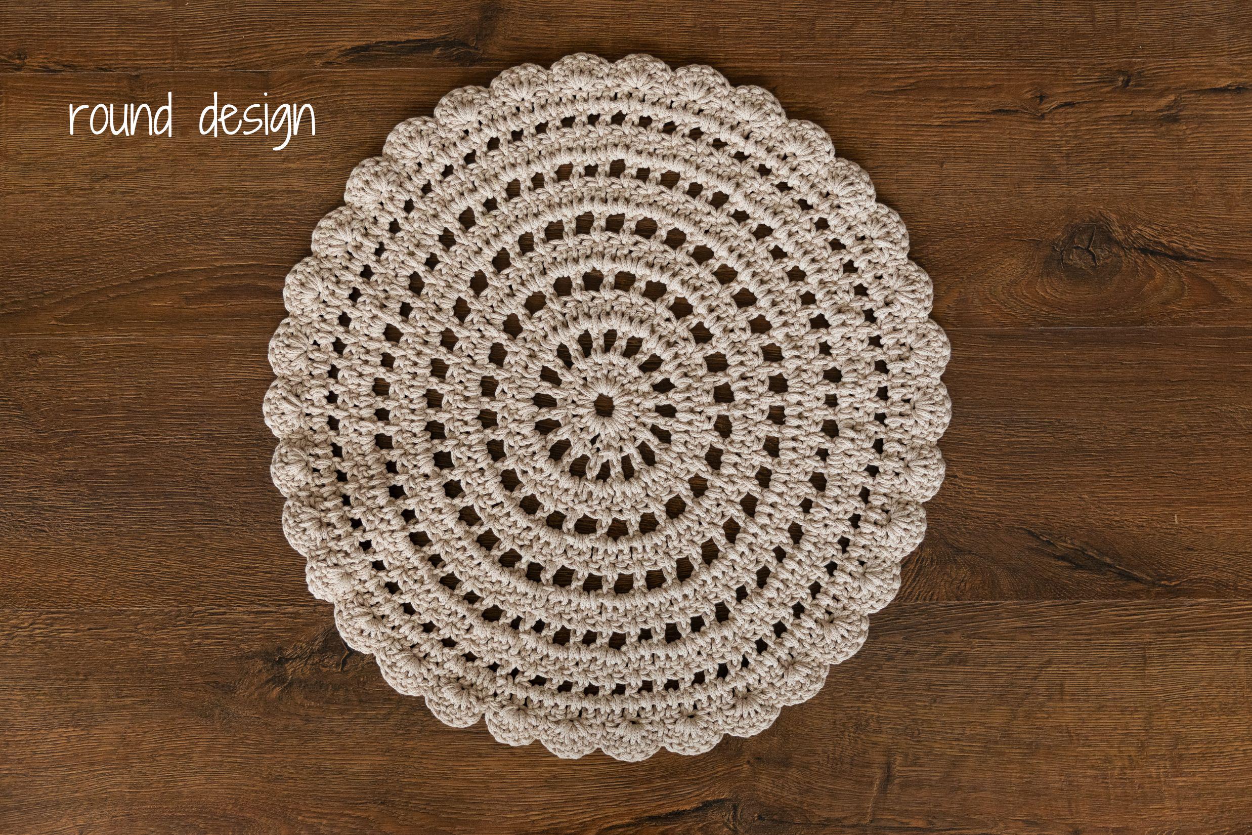 Handmade round macrame layer — soft cotton, boho-chic newborn photography prop for baskets, blankets, or layered backdrops.