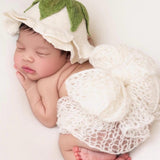 Baby Flower Felt Hat, Flower Newborn Merino Wool Felted Rug Set with Felted Hat for Girl, Newborn Photography props,Newborn Felted Props Set