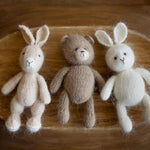 Newborn Knitted Bear Photography Props, Newborn Knit Rabbit Toy, Baby Bear Crochet Toy,Newborn Photography Prop, Knit Newborn Teddy Bear Toy
