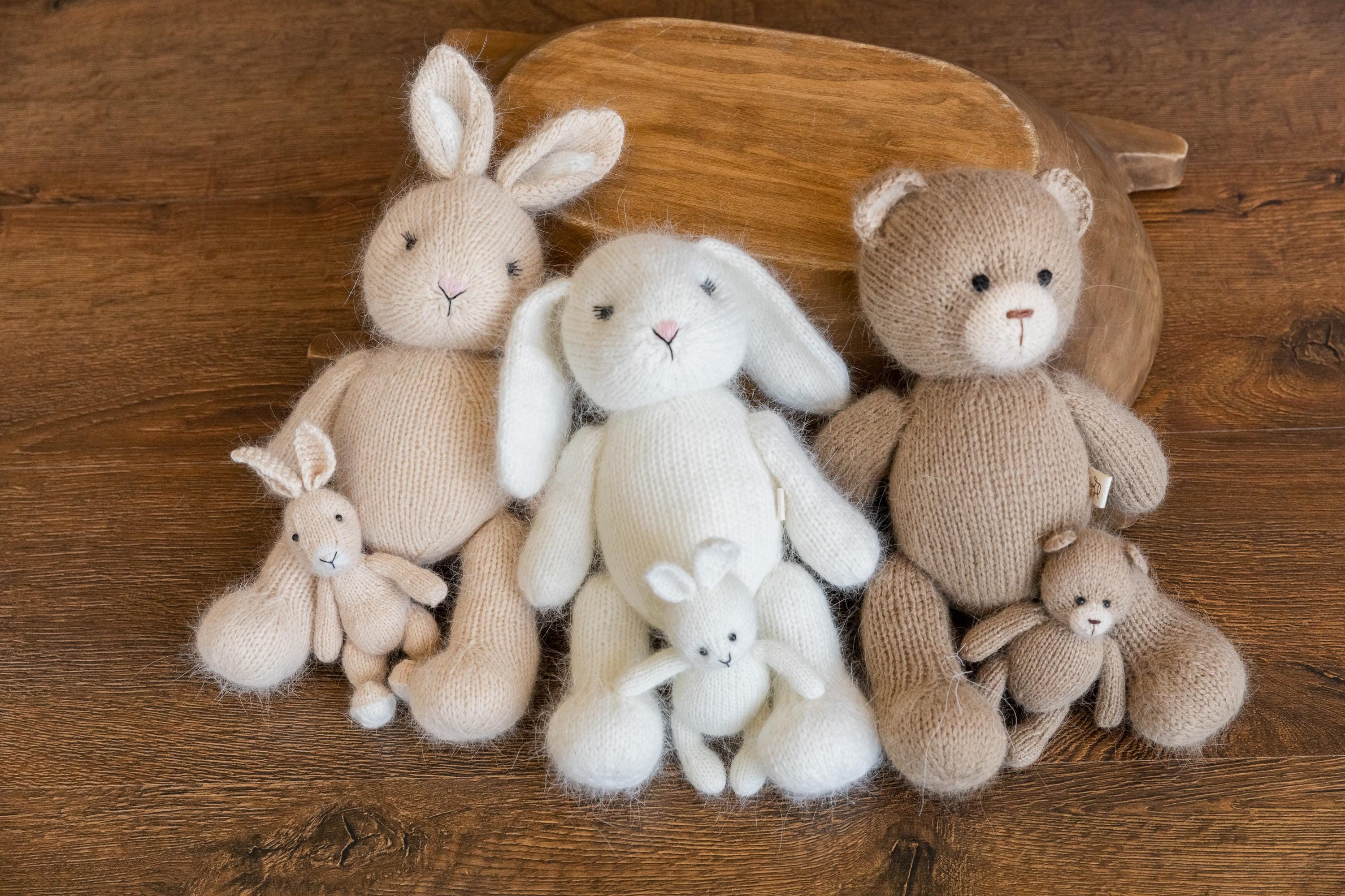 Newborn Knitted Bear Photography Props, Newborn Knit Rabbit Toy, Baby Bear Crochet Toy,Newborn Photography Prop, Knit Newborn Teddy Bear Toy