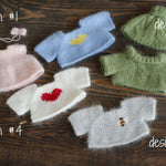 Knitted Toy Clothing, Doll Clothing Knitted Cardigan for Toy Clothes, Knitted Dress up Jacket for Stuffed Toy, Newborn Photography props