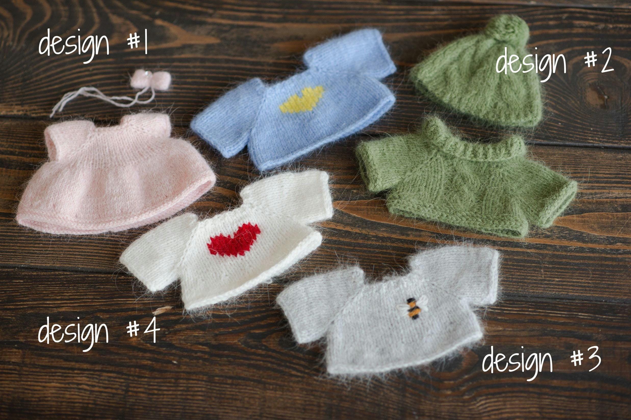 Knitted Toy Clothing, Doll Clothing Knitted Cardigan for Toy Clothes, Knitted Dress up Jacket for Stuffed Toy, Newborn Photography props