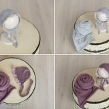 Newborn Knit Bonnet and Wrap for Newborn Photography Prop, Baby Crochet Bonnet, Newborn Girl Coming Home Outfit Newborn, New Baby Gift Girl