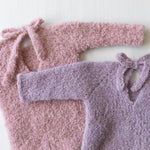 Boucle Newborn Crochet Romper and Girl Headband, Newborn Knit Outfit Girl, Newborn Girl Coming Home Outfit Crochet, Newborn Photography prop