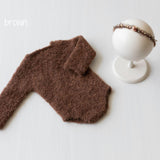 Boucle Newborn Crochet Romper and Girl Headband, Newborn Knit Outfit Girl, Newborn Girl Coming Home Outfit Crochet, Newborn Photography prop