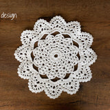 Handmade round macrame layer — soft cotton, boho-chic newborn photography prop for baskets, blankets, or layered backdrops.