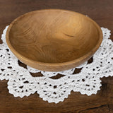 Handmade round macrame layer — soft cotton, boho-chic newborn photography prop for baskets, blankets, or layered backdrops.