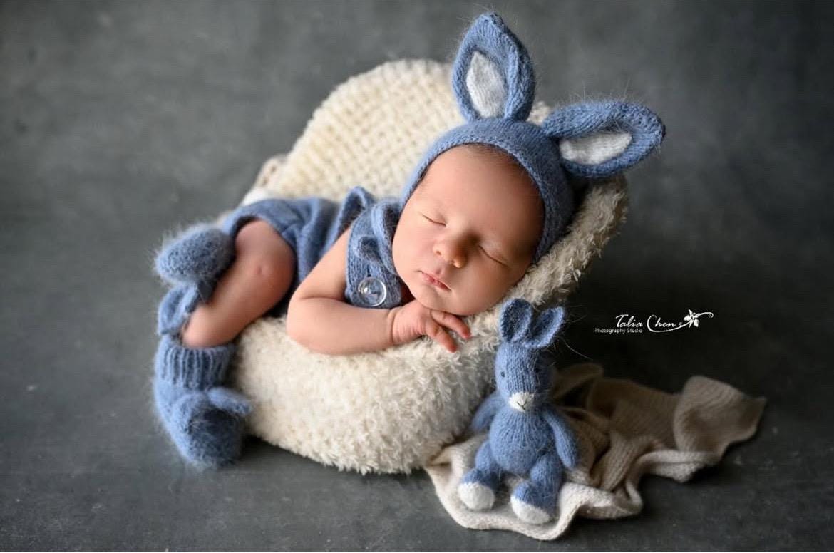 Newborn Bunny Outfit, Newborn Knitted Outfit, Newborn Bunny Hat Knitted, Newborn Photography Props, Newborn Rabbit Outfit, Newborn Bunny Toy