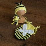 Newborn Bee Costume Photo Props, Bee Newborn Photography props, Baby Bumblebee Outfit, Newborn Coming Home Outfit, Newborn Halloween Outfit