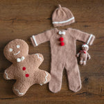 Christmas Gingerbread Outfit for Newborn Photography props, Baby Gingerbread Christmas Outfit, Newborn Coming Home Outfit Baby Christmas