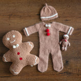 Christmas Gingerbread Outfit for Newborn Photography props, Baby Gingerbread Christmas Outfit, Newborn Coming Home Outfit Baby Christmas