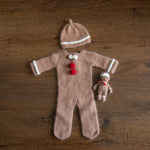 Christmas Gingerbread Outfit for Newborn Photography props, Baby Gingerbread Christmas Outfit, Newborn Coming Home Outfit Baby Christmas