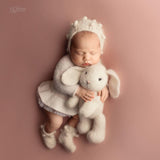 Newborn Knitted Bear Photography Props, Newborn Knit Rabbit Toy, Baby Bear Crochet Toy,Newborn Photography Prop, Knit Newborn Teddy Bear Toy