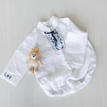 Newborn Ukrainian Vyshyvanka Dress, Newborn Linen Romper, Baby Embroidered Boho Romper, Newborn Coming Home Outfit,Linen Baptism Romper Girl