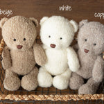 Boucle Knitted Teddy Bear Toy for Newborn Photography Prop, Newborn Knitted Teddy Bear Toy, Big Teddy Bear Toy for Baby, Newborn Bear Props