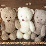 Boucle Knitted Teddy Bear Toy for Newborn Photography Prop, Newborn Knitted Teddy Bear Toy, Big Teddy Bear Toy for Baby, Newborn Bear Props