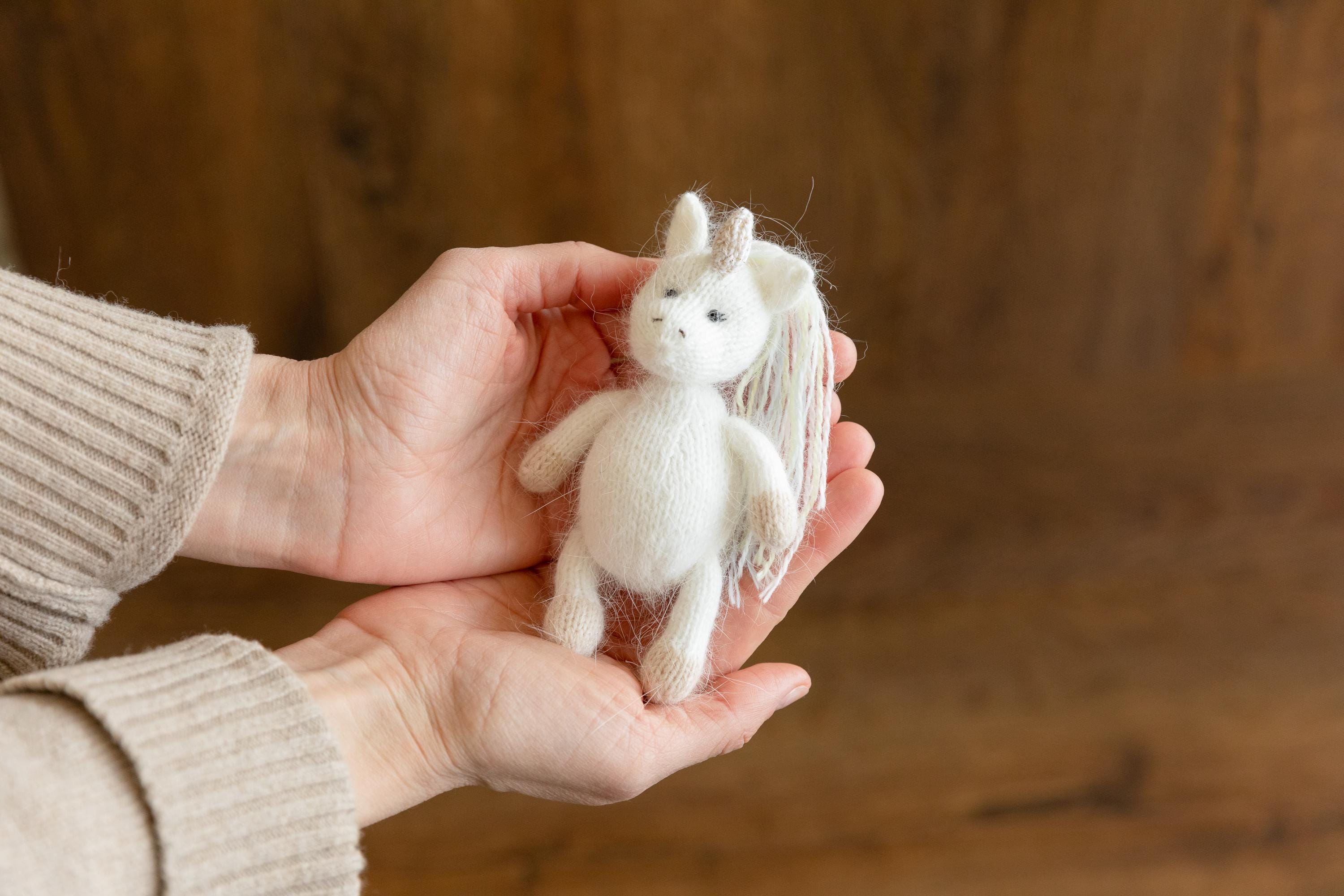 Baby Crochet Animal Toys Birthday Gift, Newborn Photography props, Baby Knitted Toys Baby Shower Gift, Newborn Unicorn Toy, White Swan Toy