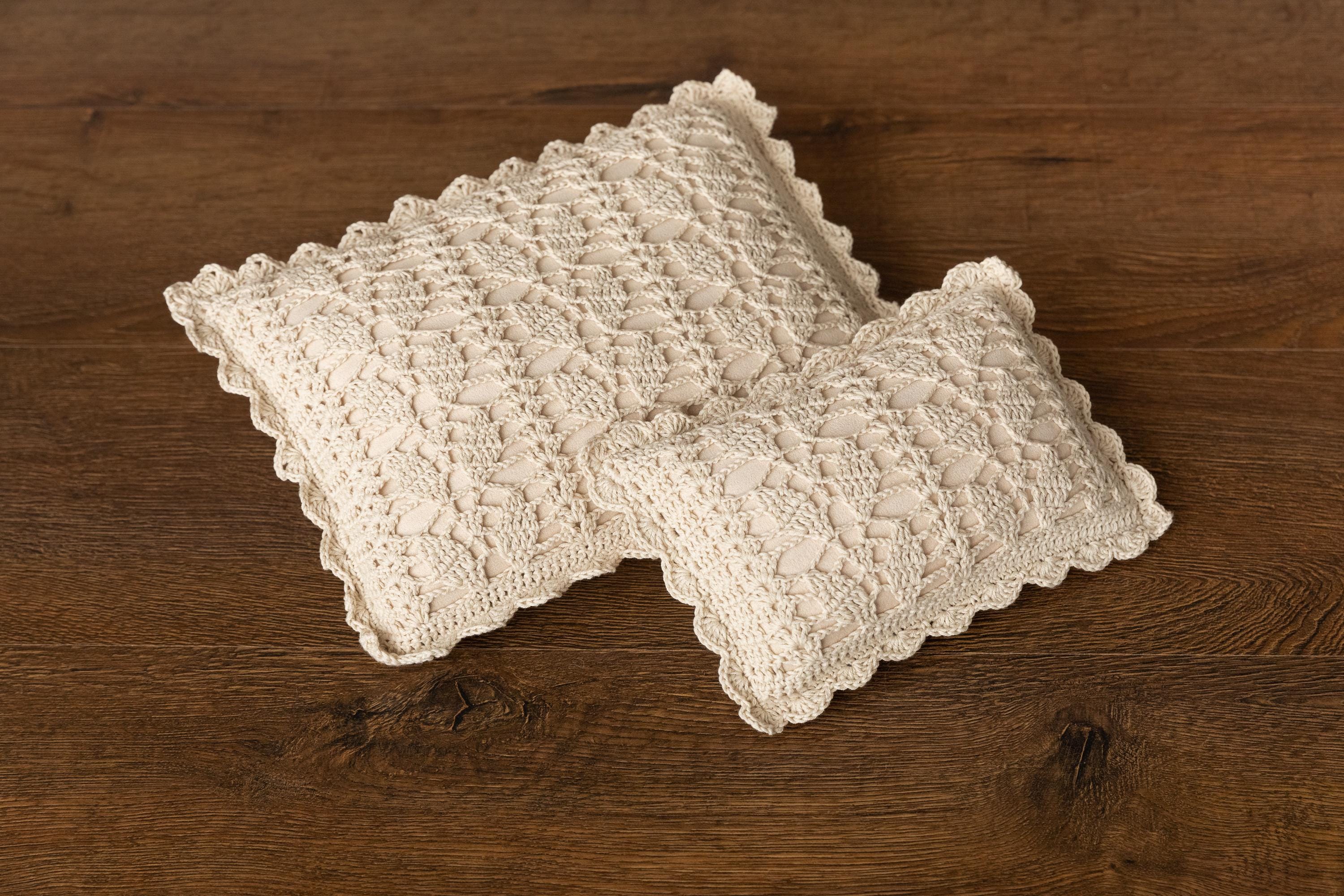 Newborn Crochet Pillow, Newborn Photo Pillow, Newborn Photography Props, Newborn Props Set, Newborn Posing Pillow, Newborn Knitted Pillow