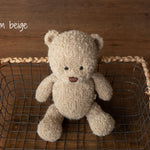 Boucle Knitted Teddy Bear Toy for Newborn Photography Prop, Newborn Knitted Teddy Bear Toy, Big Teddy Bear Toy for Baby, Newborn Bear Props