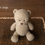 Boucle Knitted Teddy Bear Toy for Newborn Photography Prop, Newborn Knitted Teddy Bear Toy, Big Teddy Bear Toy for Baby, Newborn Bear Props