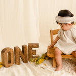 Newborn Wooden Chair and 'ONE' Letters Set, Cake Smash Props,Photography Props for Cake Smash and First Birthday Photos,Newborn Wooden Chair