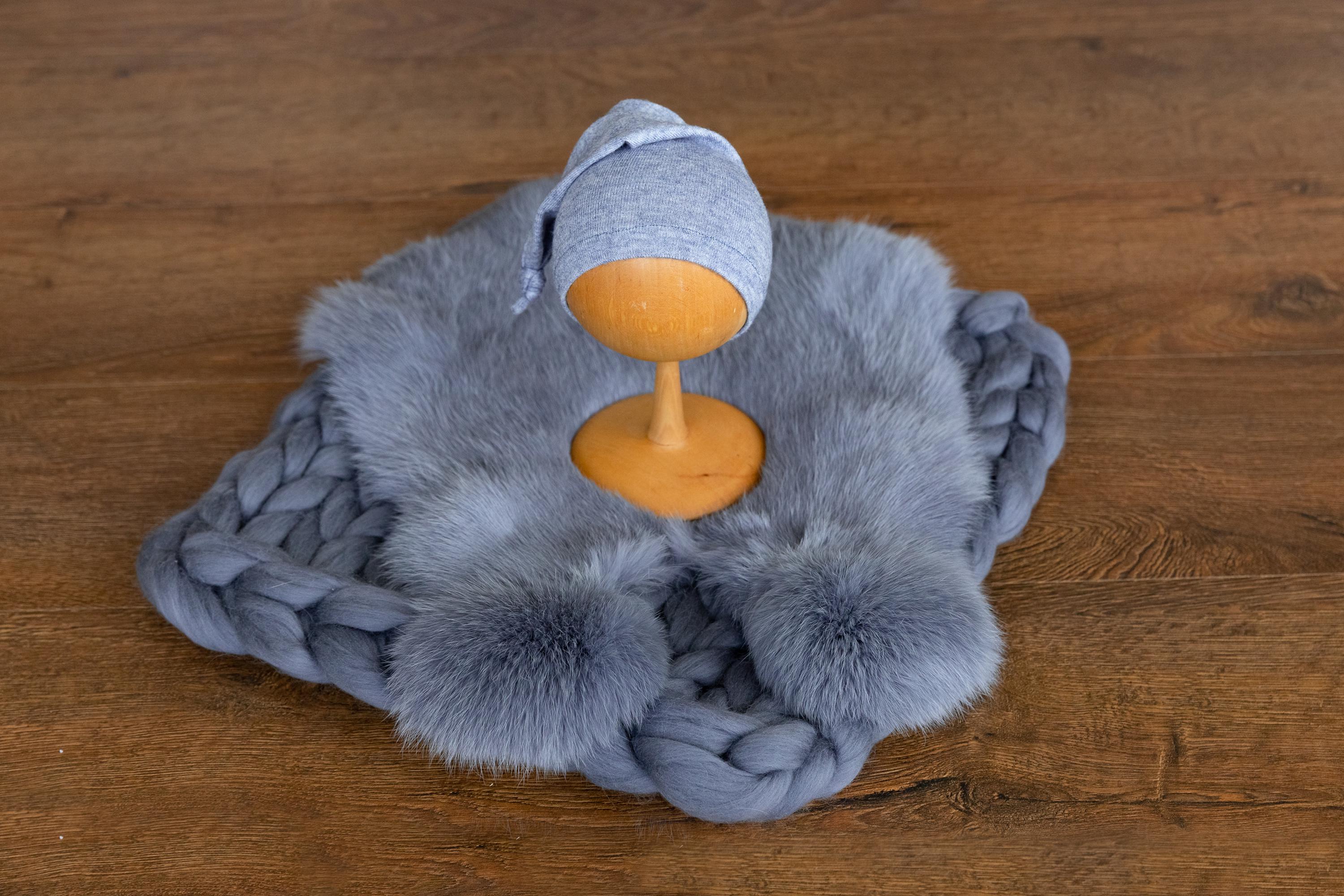 Blue Newborn Photography Props, Newborn Merino Wool Blanket, Newborn Posing Fabric, Newborn Posing Pillow, Newborn Photography Props