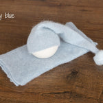 Newborn Sleep Hat and Wrap Sets, Newborn Knit Wrap, Newborn Photography Props, Newborn Knitted Photo Props, Newborn Coming Home Outfit Boy