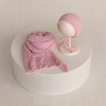 Newborn Bonnet and Wrap, Newborn Wraps for Photography Props, Newborn Boucle Blanket, Newborn Photo Outfit, Newborn Props for Photography