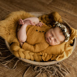 Mustard Newborn Photography Props Set,Newborn Merino Wool Blanket,Newborn Knitted Wrap and Bonnet set,Newborn Posing Pillow,Newborn Outfit