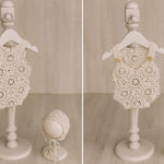 Crochet Newborn Outfit Girl Photography Props Set, Newborn Knitted Blanket, Newborn Posing Pillow, Newborn Crochet Layer,Baby Crochet Pillow