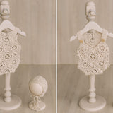 Crochet Newborn Outfit Girl Photography Props Set, Newborn Knitted Blanket, Newborn Posing Pillow, Newborn Crochet Layer,Baby Crochet Pillow