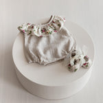 Baby Linen Sets, Baby Girl Linen Romper, Baby Linen Apparel, Linen Boho Dress, Newborn Girl Coming Home outfit, Newborn Photography Outfit