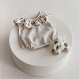 Baby Linen Sets, Baby Girl Linen Romper, Baby Linen Apparel, Linen Boho Dress, Newborn Girl Coming Home outfit, Newborn Photography Outfit
