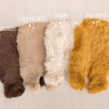 Fluffy rabbit fur baby rug – basket filler and floor layer for newborn photos