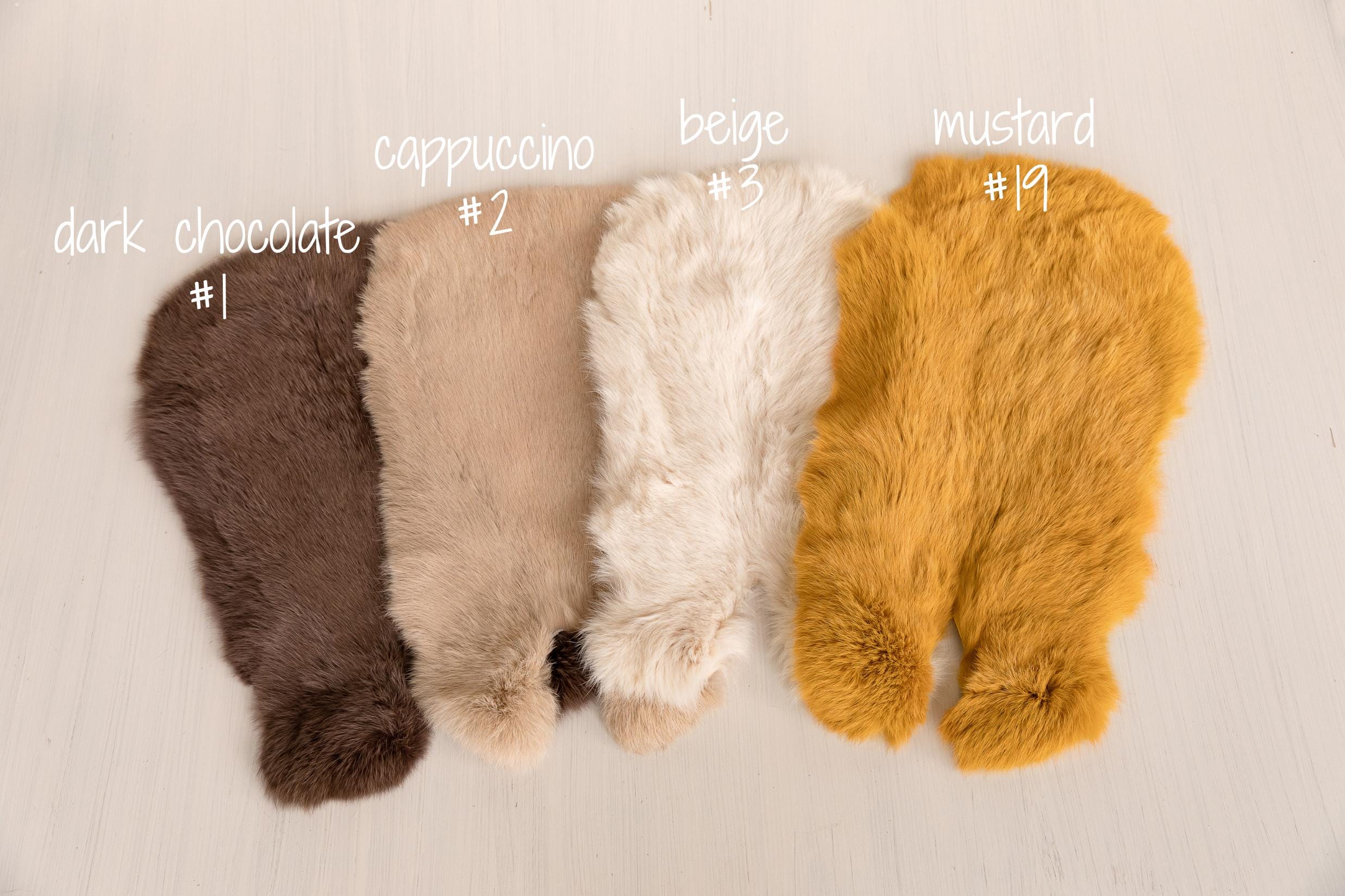 Fluffy rabbit fur baby rug – basket filler and floor layer for newborn photos