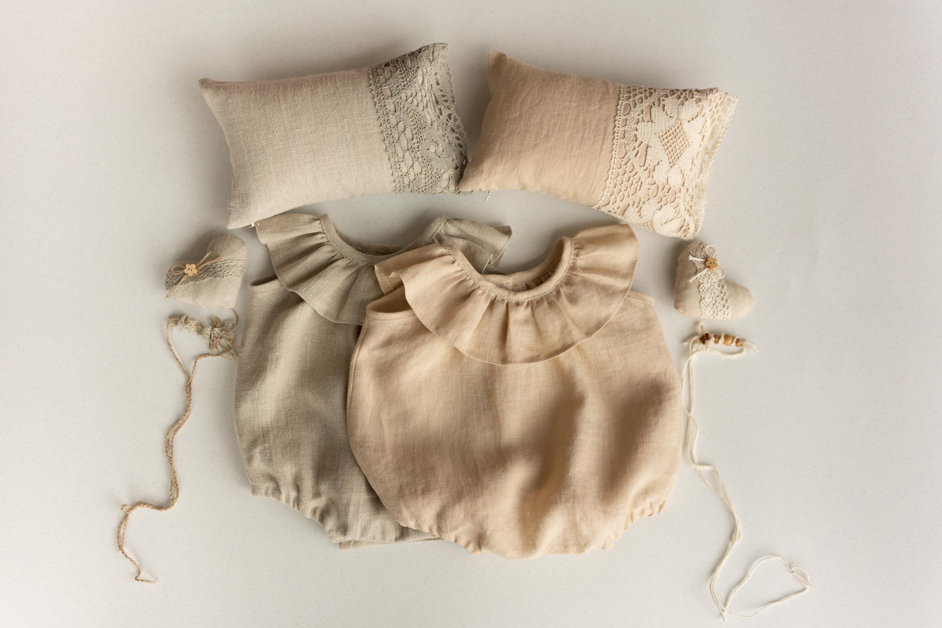 Small Linen Pillow for Newborn Photography, Newborn Photo Pillow, Newborn Photo Props, Newborn Posing Pillow Props, Newborn Linen Pillow