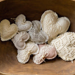 Boho Linen Small Heart Decoration Photo Props, Newborn Photography Props Set, Newborn Heart Photo Props, Baby Heart Toys, Linen Heart Decor