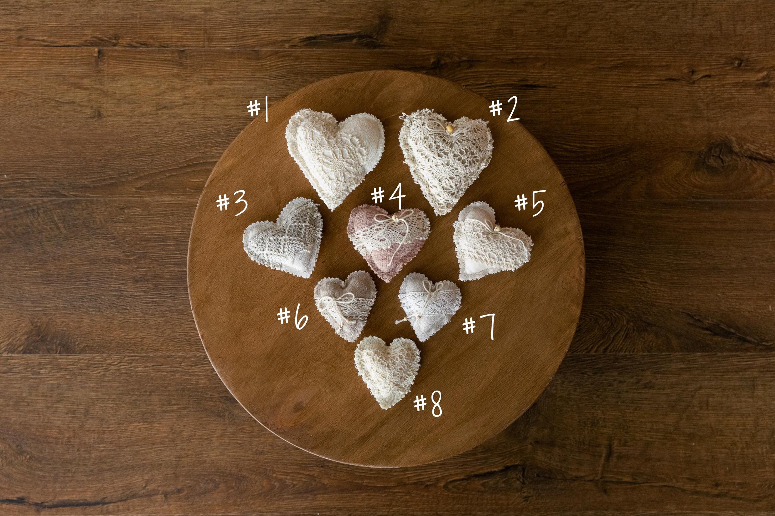 Boho Linen Small Heart Decoration Photo Props, Newborn Photography Props Set, Newborn Heart Photo Props, Baby Heart Toys, Linen Heart Decor