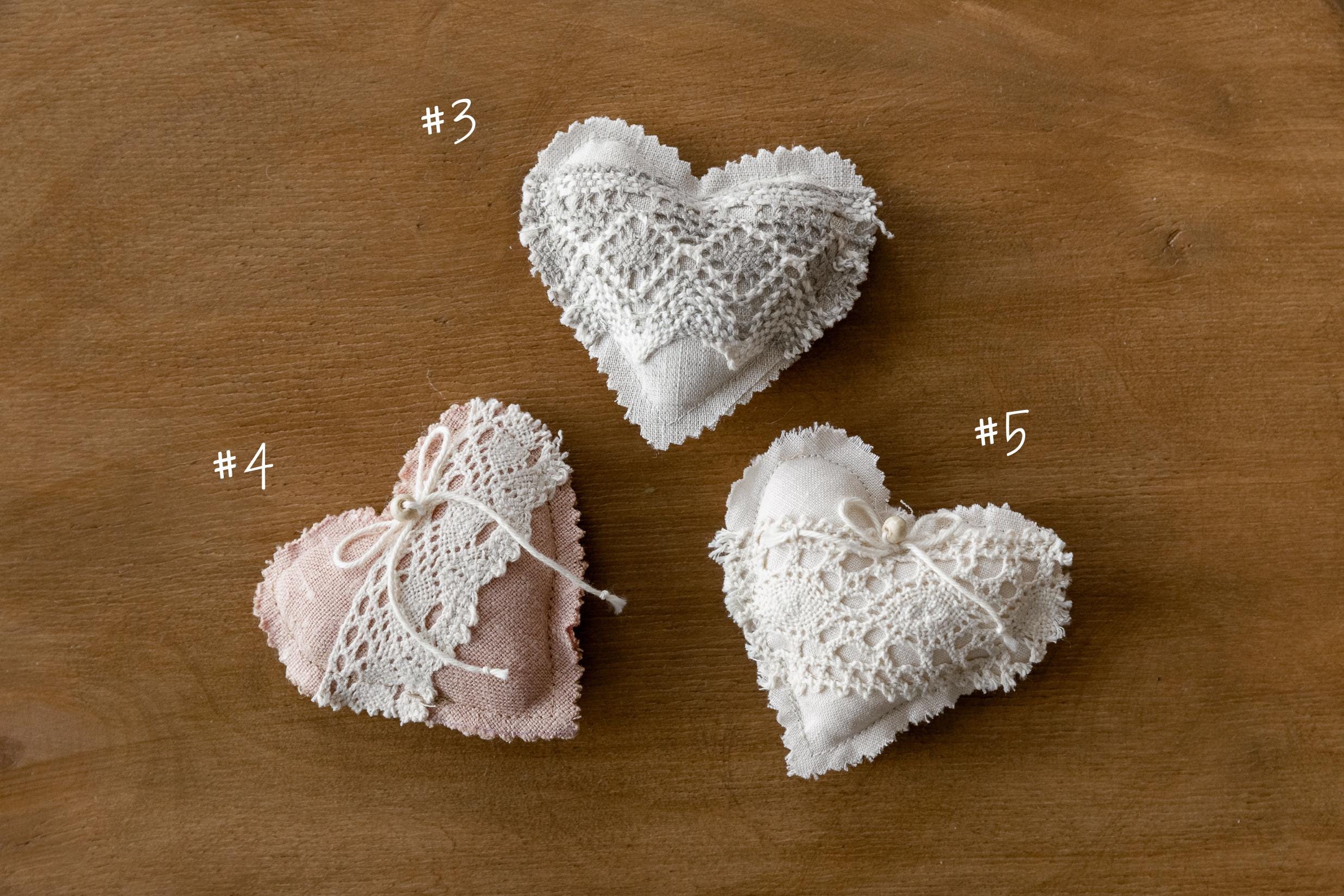 Boho Linen Small Heart Decoration Photo Props, Newborn Photography Props Set, Newborn Heart Photo Props, Baby Heart Toys, Linen Heart Decor