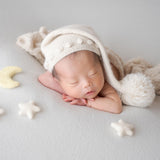 Newborn Knit Sleep Hat with Pants, Newborn Knitted Outfit, Newborn photography props, Coming Home Outfit Baby, Unisex Baby Knitted Outfit
