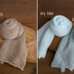 Knitted mohair socks – soft newborn and baby photography prop