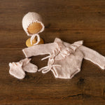 Knitted mohair socks – soft newborn and baby photography prop