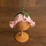 Baby Flower Felt Hat, Flower Newborn Merino Wool Felted Rug Set with Felted Hat for Girl, Newborn Photography props,Newborn Felted Props Set