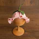 Baby Flower Felt Hat, Flower Newborn Merino Wool Felted Rug Set with Felted Hat for Girl, Newborn Photography props,Newborn Felted Props Set