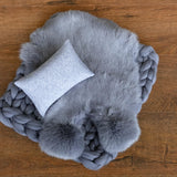 Blue Newborn Photography Props, Newborn Merino Wool Blanket, Newborn Posing Fabric, Newborn Posing Pillow, Newborn Photography Props