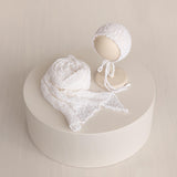 Newborn Bonnet and Wrap, Newborn Wraps for Photography Props, Newborn Boucle Blanket, Newborn Photo Outfit, Newborn Props for Photography