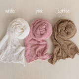 Newborn Bonnet and Wrap, Newborn Wraps for Photography Props, Newborn Boucle Blanket, Newborn Photo Outfit, Newborn Props for Photography