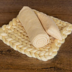 Warm Yellow Newborn Photography Props, Newborn Merino Wool Blanket, Newborn Knitted Wrap and Bonnet, Newborn Posing Pillow, Newborn Fur Prop